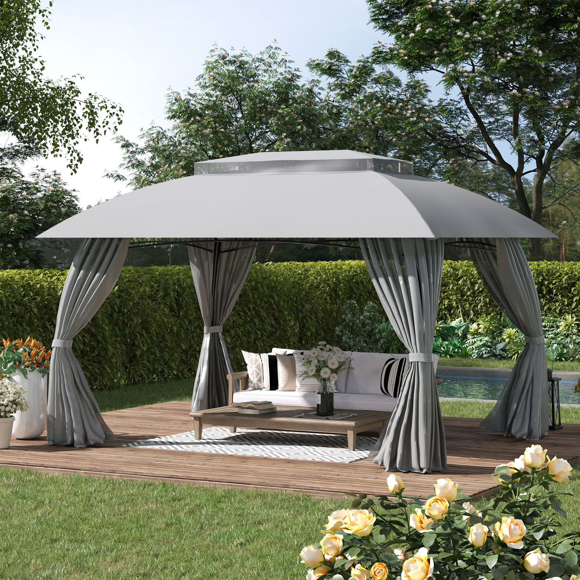 Arlmont Co Pavillon De Jardin Portatif En M Tal X P Pi Wayfair